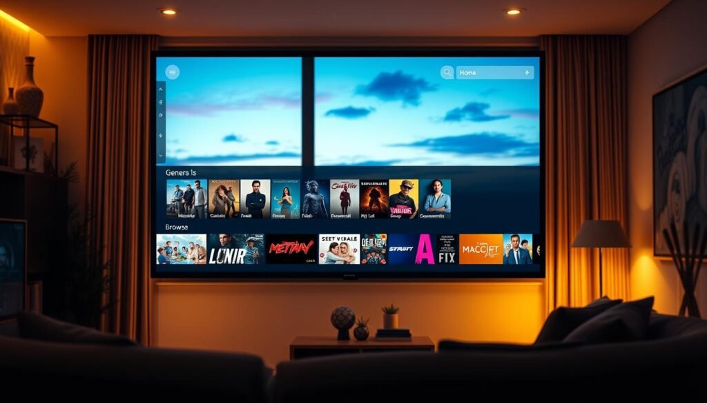 on-demand streaming content library interface